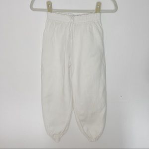 Zara Girls Linen Jogger Pant White Size 8
